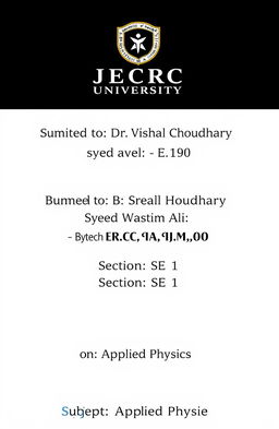 A clean and professional academic document layout