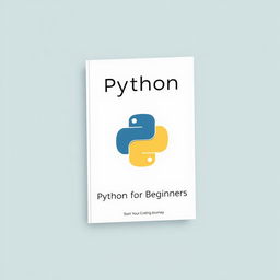 A cool, minimalistic book cover design for a Python beginner book