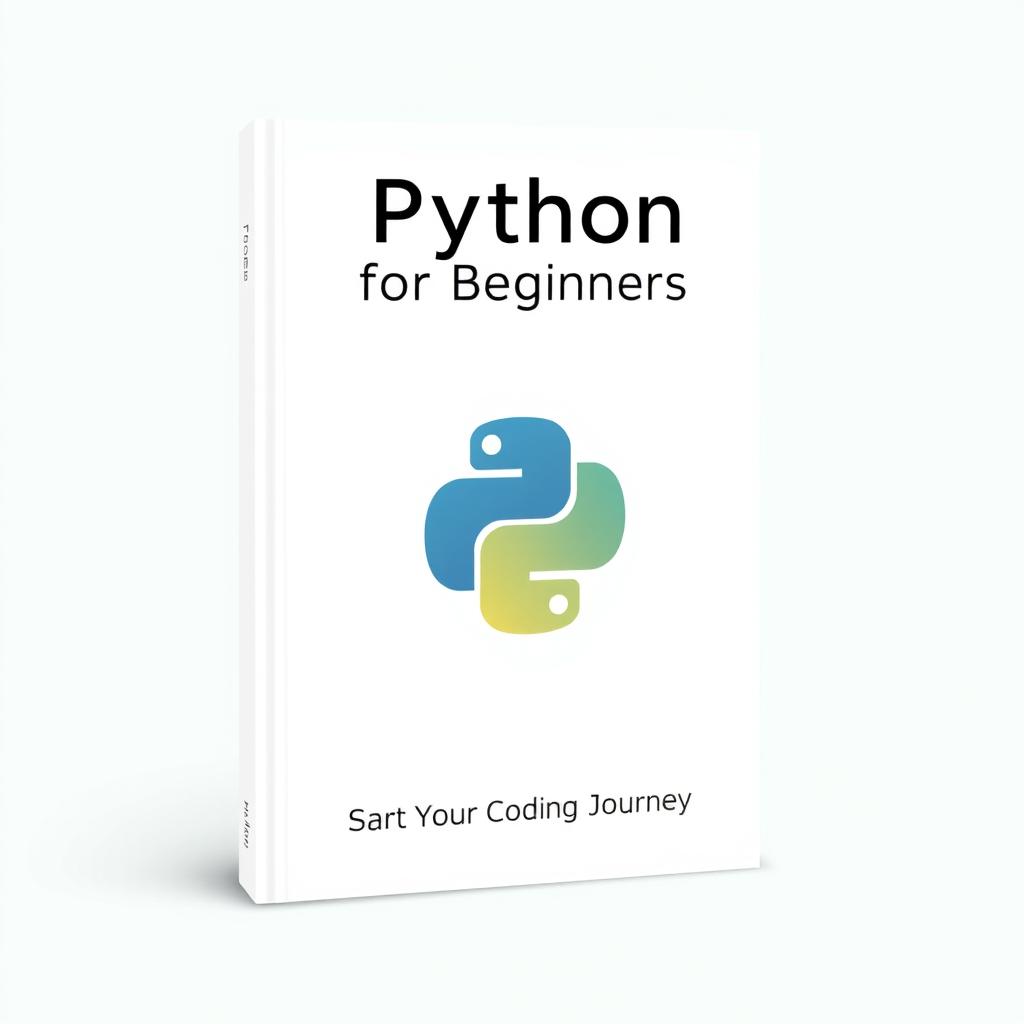 A cool, minimalistic book cover design for a Python beginner book