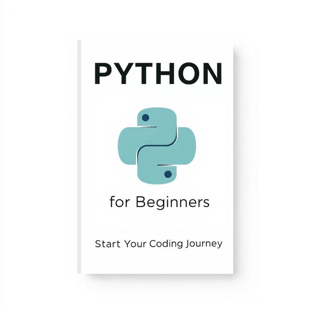 A cool, minimalistic book cover design for a Python beginner book