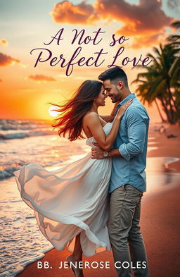 A romantic novel cover for "A NOT SO PERFECT LOVE" by Bb