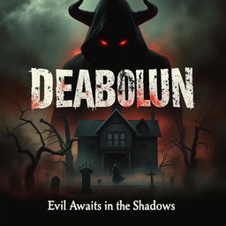 A chilling terror movie poster featuring a diabolic theme