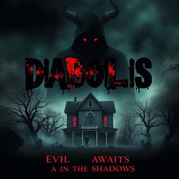 A chilling terror movie poster featuring a diabolic theme