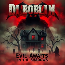 A chilling terror movie poster featuring a diabolic theme