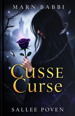 A book cover featuring a mysterious female figure with long black hair that fades into shadows, reflecting the dark side of her character