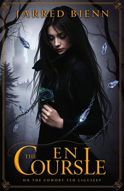 A book cover featuring a mysterious female figure with long black hair that fades into shadows, reflecting the dark side of her character