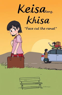 A cover illustration for a short story titled 'Keisa, Sahabat yang Tak Pernah Pergi'