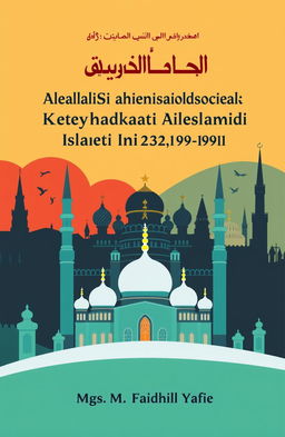 A captivating book cover design for the title 'Analisis Dinamika Kehidupan Sosial Masyarakat Islam di Uni Soviet (1922-1991)' by Mgs