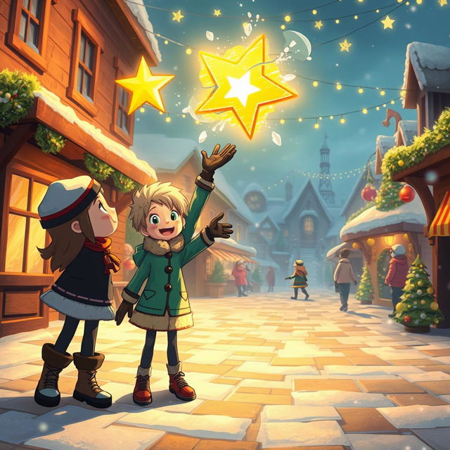 In the heart of Coldmaw Town, a vibrant scene unfolds as Michelle and Chloe discover Mr