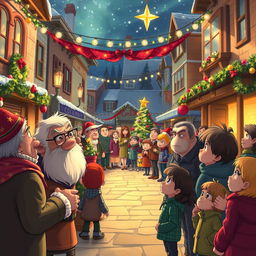 In a bustling Coldmaw Town, the mayor stands at a decorated podium announcing to a hopeful crowd that the festive Christmas ceremony cannot go on without the shining Christmas Star