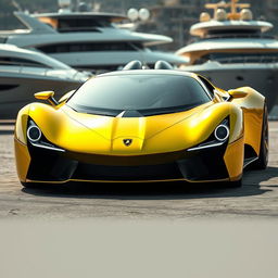 A futuristic Italian supercar from the future, inspired by a 1940 Cadillac Coupe, reimagined as a cutting-edge concept car by the esteemed designer Pininfarina