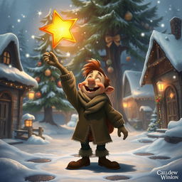 An enchanting scene depicting the moment when explorers discover The Coldmaw Town