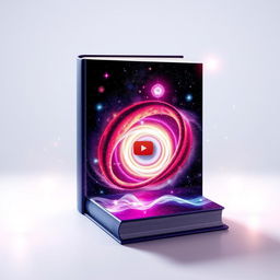 A striking 3D illustration designed as a YouTube thumbnail featuring a meditation book