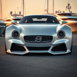A futuristic Swedish supercar from the future, inspired by a 1940 Cadillac Coupe and the Frogeater, reimagined as a cutting-edge concept car by an esteemed designer