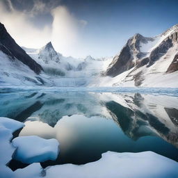 A high-quality photograph of a real-world Glacial Basin