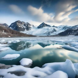 A high-quality photograph of a real-world Glacial Basin