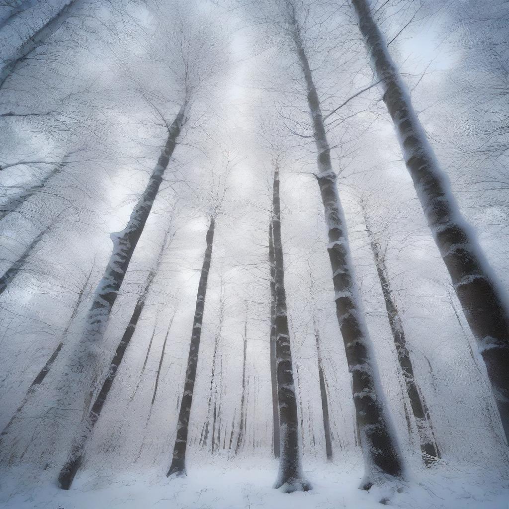 A high-resolution photograph featuring a real-world Glacial Forest