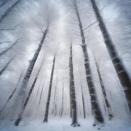 A high-resolution photograph featuring a real-world Glacial Forest