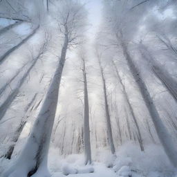 A high-resolution photograph featuring a real-world Glacial Forest