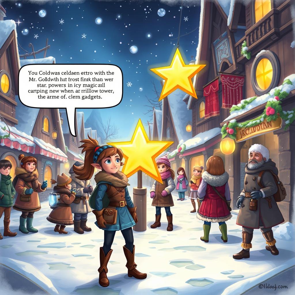 In the bustling Coldmaw Town, where villagers prepare for the upcoming ceremony, Chole, an adventurous young woman with a determined expression, devises a daring plan