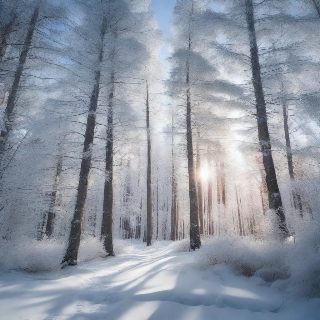 A high-resolution photograph featuring a real-world Glacial Forest