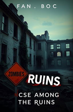 A book cover depicting an old, abandoned building with cracked walls and broken windows, overgrown with vines and debris scattered around