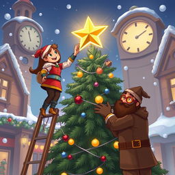 As the clock strikes eight in the heart of Coldmaw Town, the scene comes alive with anticipation