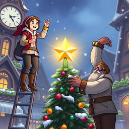 As the clock strikes eight in the heart of Coldmaw Town, the scene comes alive with anticipation