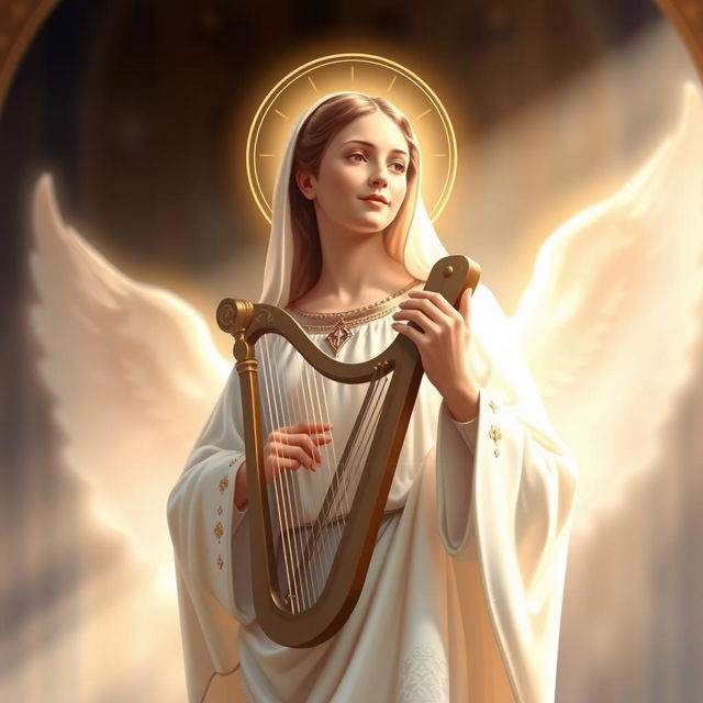 A beautiful and serene artistic depiction of St