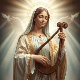A beautiful and serene artistic depiction of St