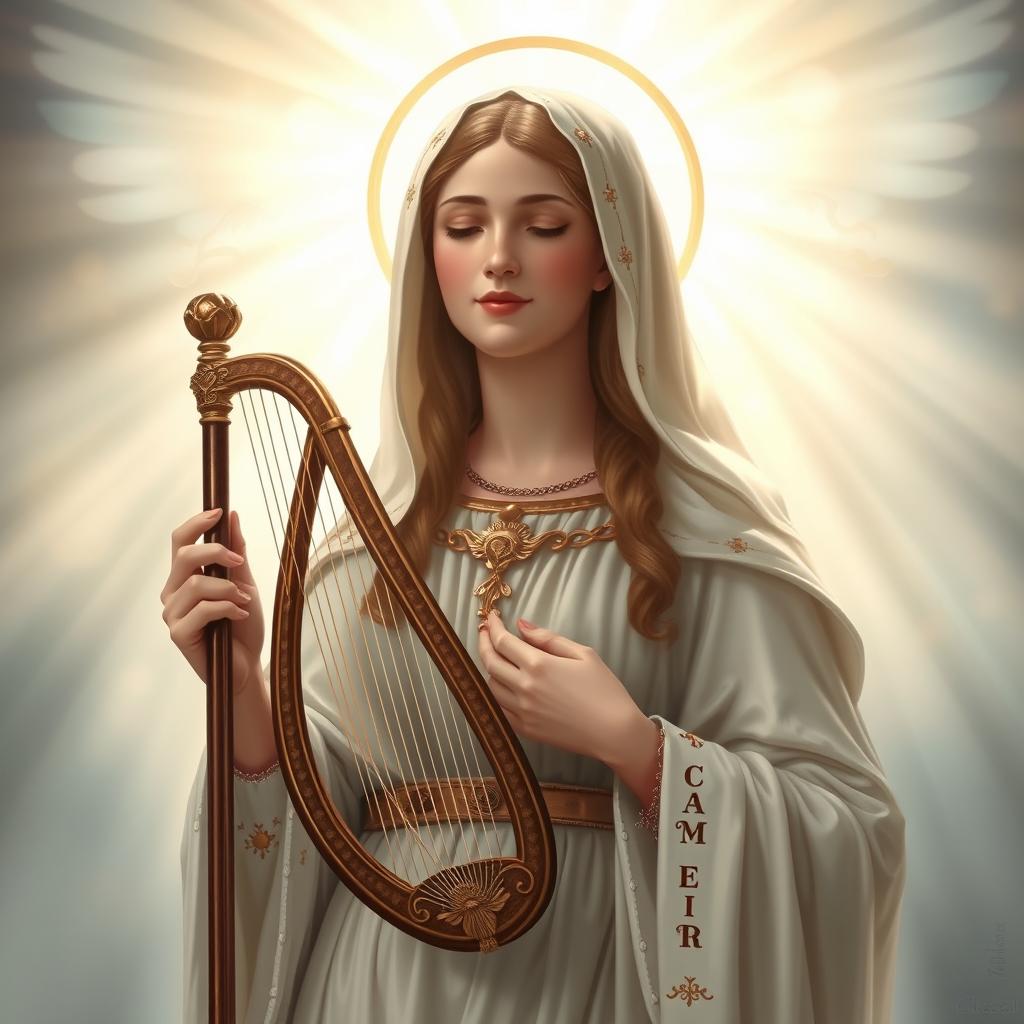 A beautiful and serene artistic depiction of St