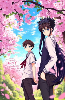 An anime scene featuring an adult girl and boy who are secretly in love but are forbidden to express their feelings