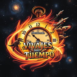 A captivating cover design for a time travel adventure book