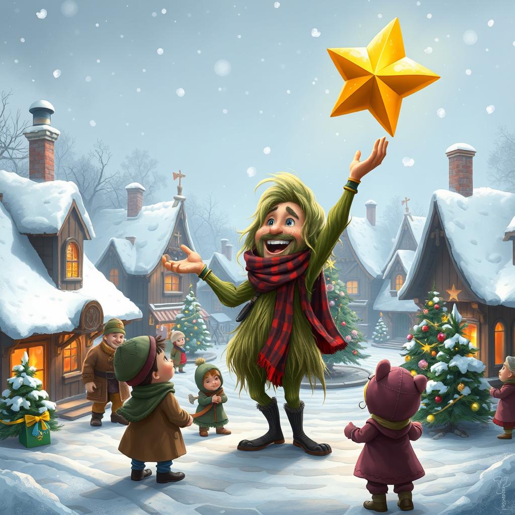 In the enchanting Coldmaw Town, a picturesque winter scene unfolds as townsfolk discover Mr