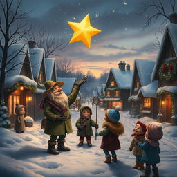 In the enchanting Coldmaw Town, a delightful winter scene comes to life as the townsfolk stumble upon Mr