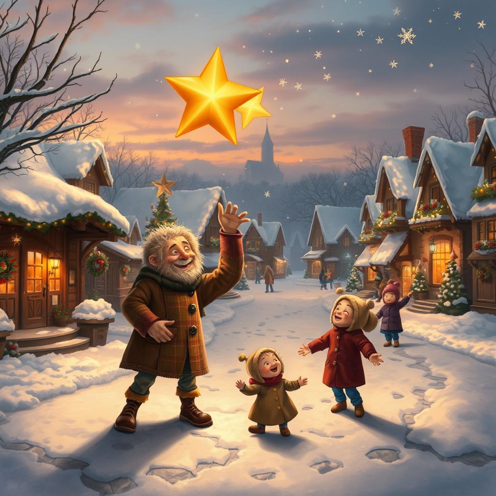 In the enchanting Coldmaw Town, a delightful winter scene comes to life as the townsfolk stumble upon Mr