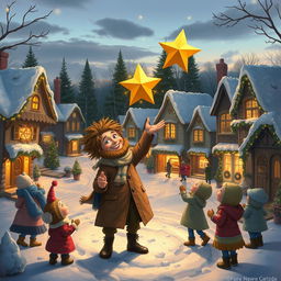In the enchanting Coldmaw Town, a delightful winter scene comes to life as the townsfolk stumble upon Mr