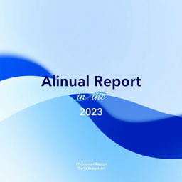 A visually striking cover page for a report, featuring a clean and modern design