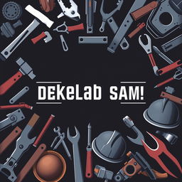 A stylish and masculine avatar for the group 'Сделай сам', designed for men, showcasing elements that symbolize male creativity and hobbies