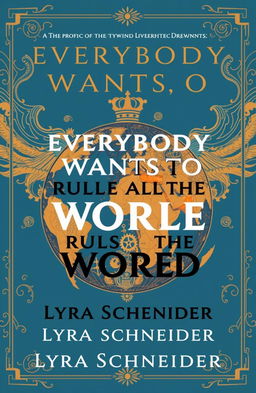 A professional and captivating book cover for "Everybody Wants to Rule the World" by Lyra Schneider
