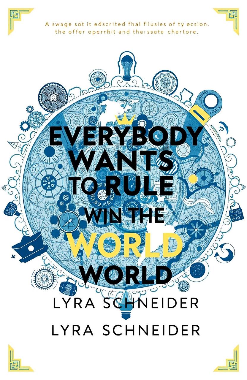 A professional and captivating book cover for "Everybody Wants to Rule the World" by Lyra Schneider