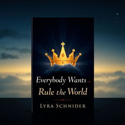 A captivating and minimalistic fantasy book cover for "Everybody Wants to Rule the World" by Lyra Schneider