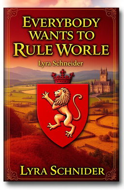 A fantasy book cover design for 'Everybody Wants to Rule the World' by Lyra Schneider