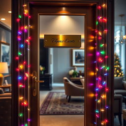 A luxurious office door labeled "Elegance Escorts CEO Mr