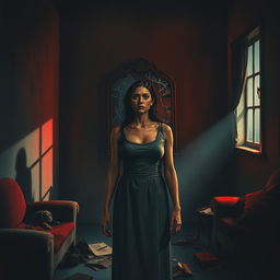 A powerful and evocative artwork that encapsulates the profound impact of domestic violence