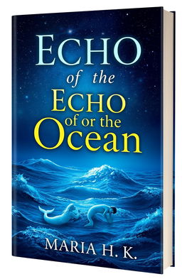 A captivating book cover for 'Echo of the Ocean' by Maria H K, incorporating elements of Greek mythology