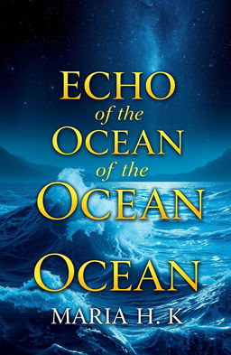 A captivating book cover for 'Echo of the Ocean' by Maria H K, incorporating elements of Greek mythology