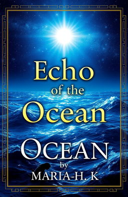 A captivating book cover for 'Echo of the Ocean' by Maria H K, incorporating elements of Greek mythology
