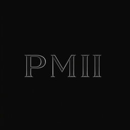 A sleek and modern logo design featuring the letters 'PMII' in a bold and stylish font