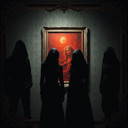 An intriguing scene featuring two male leads and two female leads, their bodies enveloped in all-black attire, blending seamlessly into the shadows, embodying a dark aesthetic
